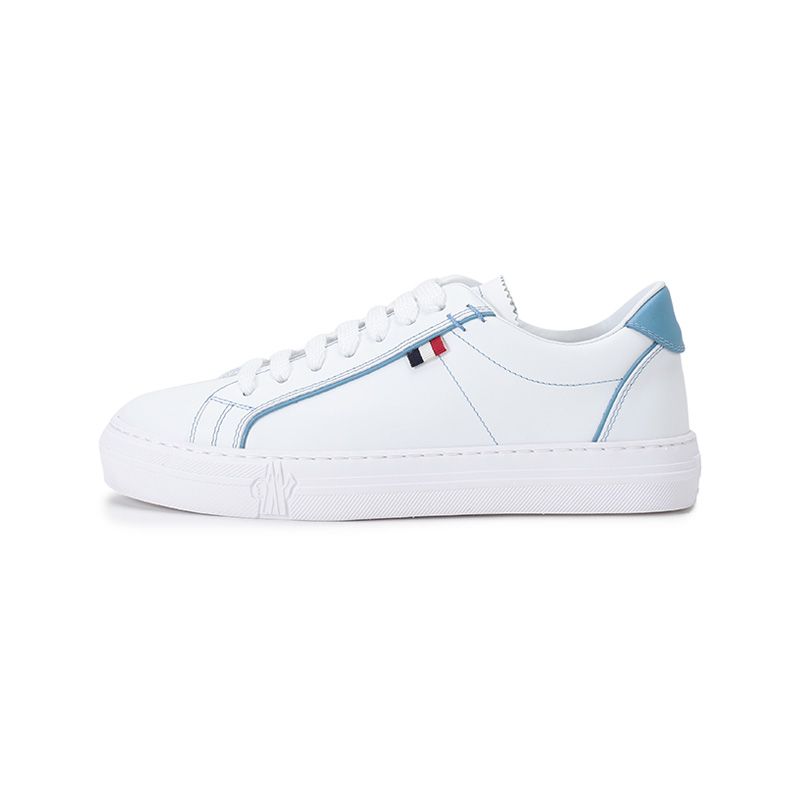 Moncler Skateboard Shoes Women's Low-Top White Blue