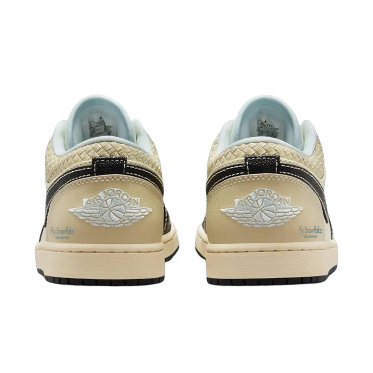 Jordan Air Jordan 1 Anti-Slip And Wear-Resistant Breathable Low-Top Vintage Basketball Shoes Men's Beige Black купить в интернет-магазине Yoocart с быстрой доставкой по России.