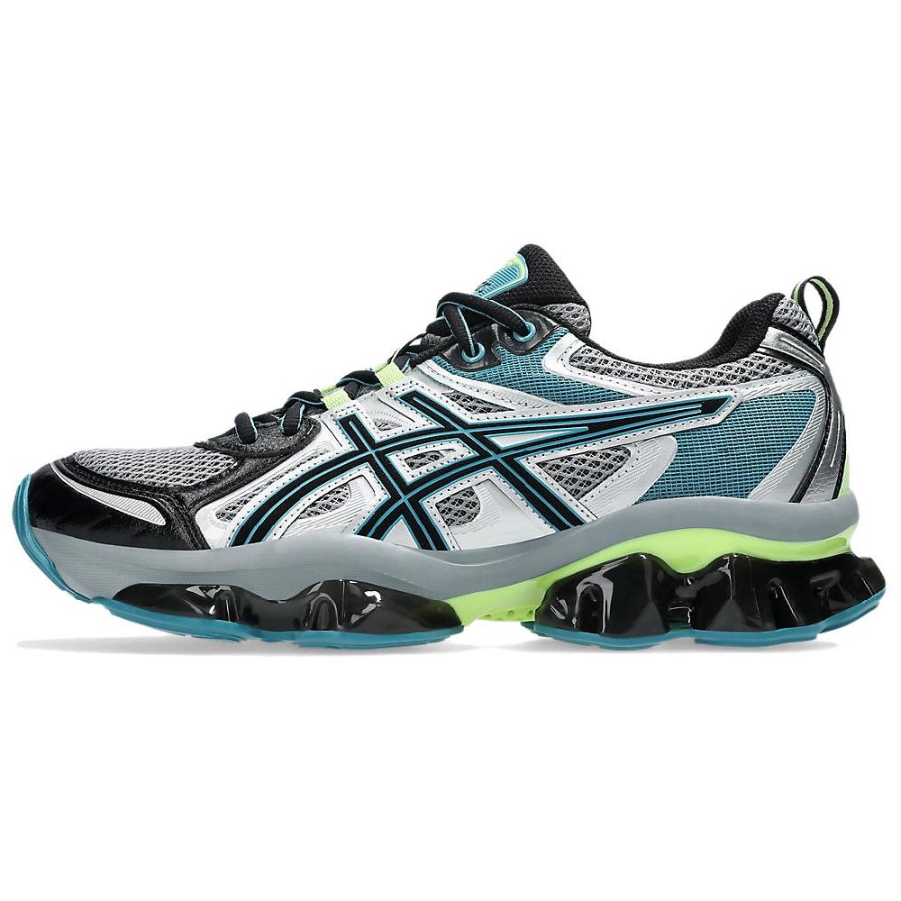 Asics GEL Quantum Kinetic Abrasion Resistant Low Top Running Shoes Unisex Silver Black