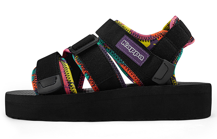 Kappa Beach Sandals Women's Black/Green/Red/Yellow