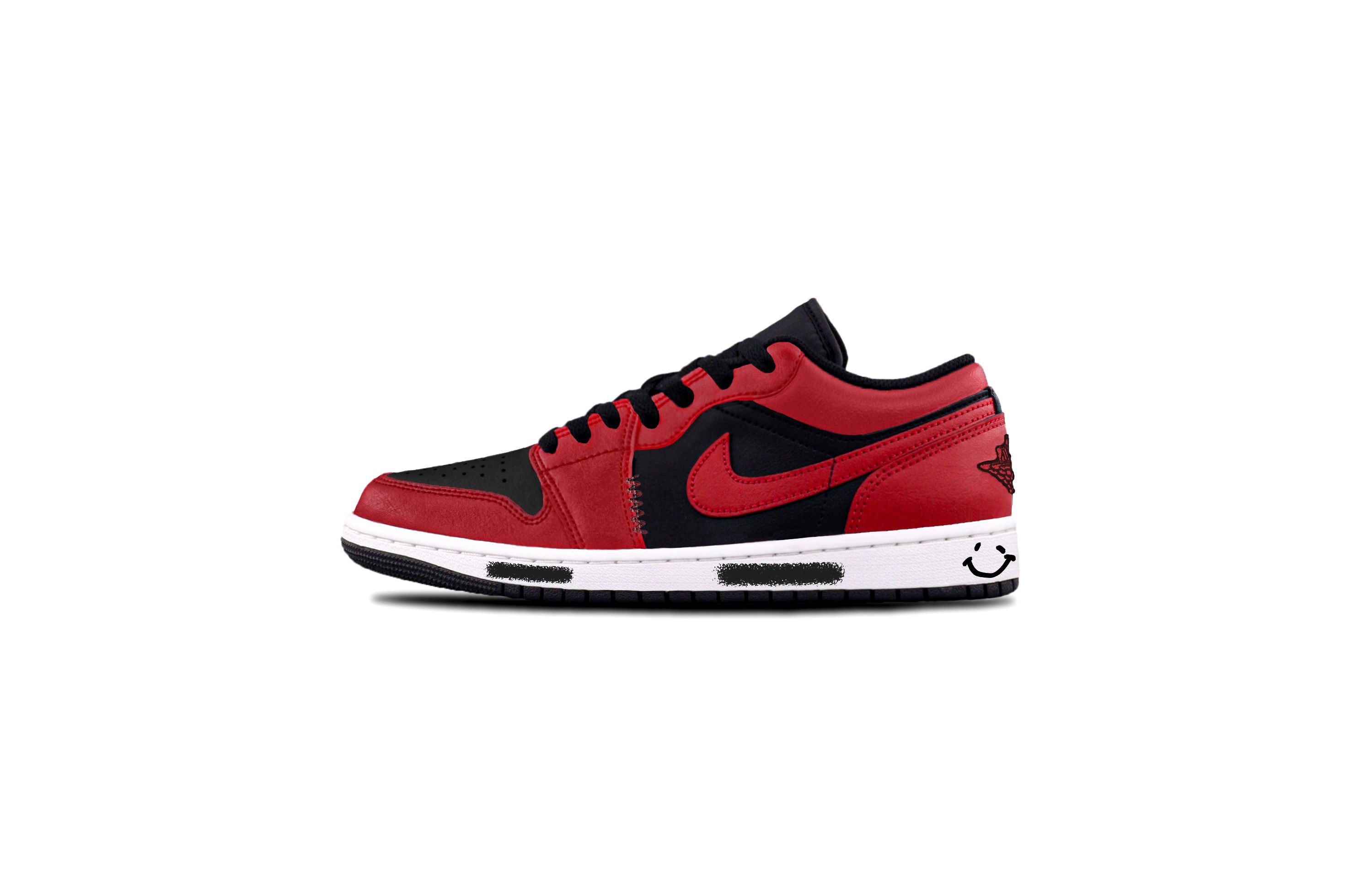 Jordan Air Jordan 1 Toe Shadow Gray Cushioning, Wear Resistant Low top Vintage Basketball Shoes Unisex Gray