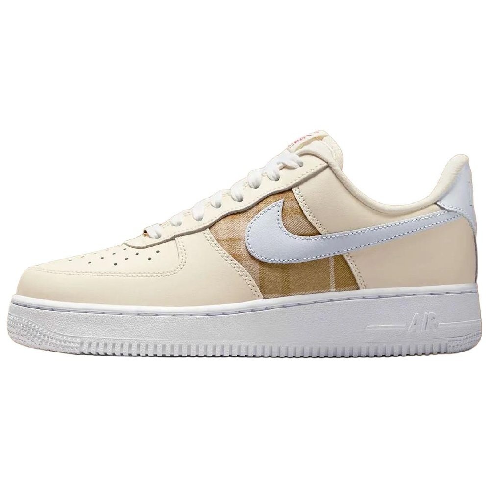 Nike Air Force 1 Abrasion Resistant Low top Skateboard Shoes Women's Beige Brown