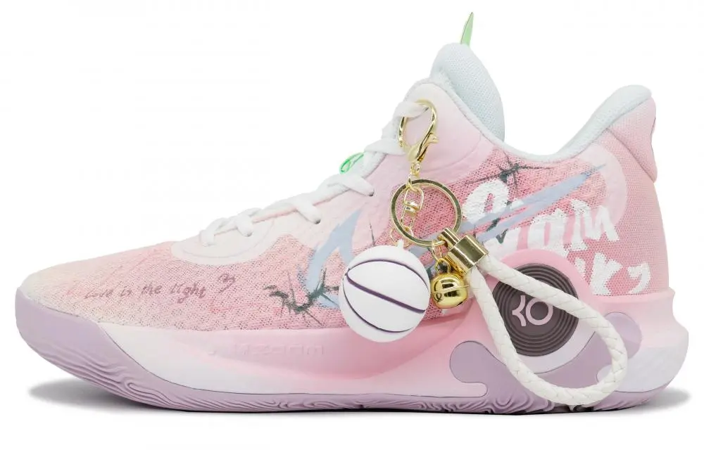 Nike KD Trey 5 IX Vintage Basketball Shoes Unisex Mid top Pink