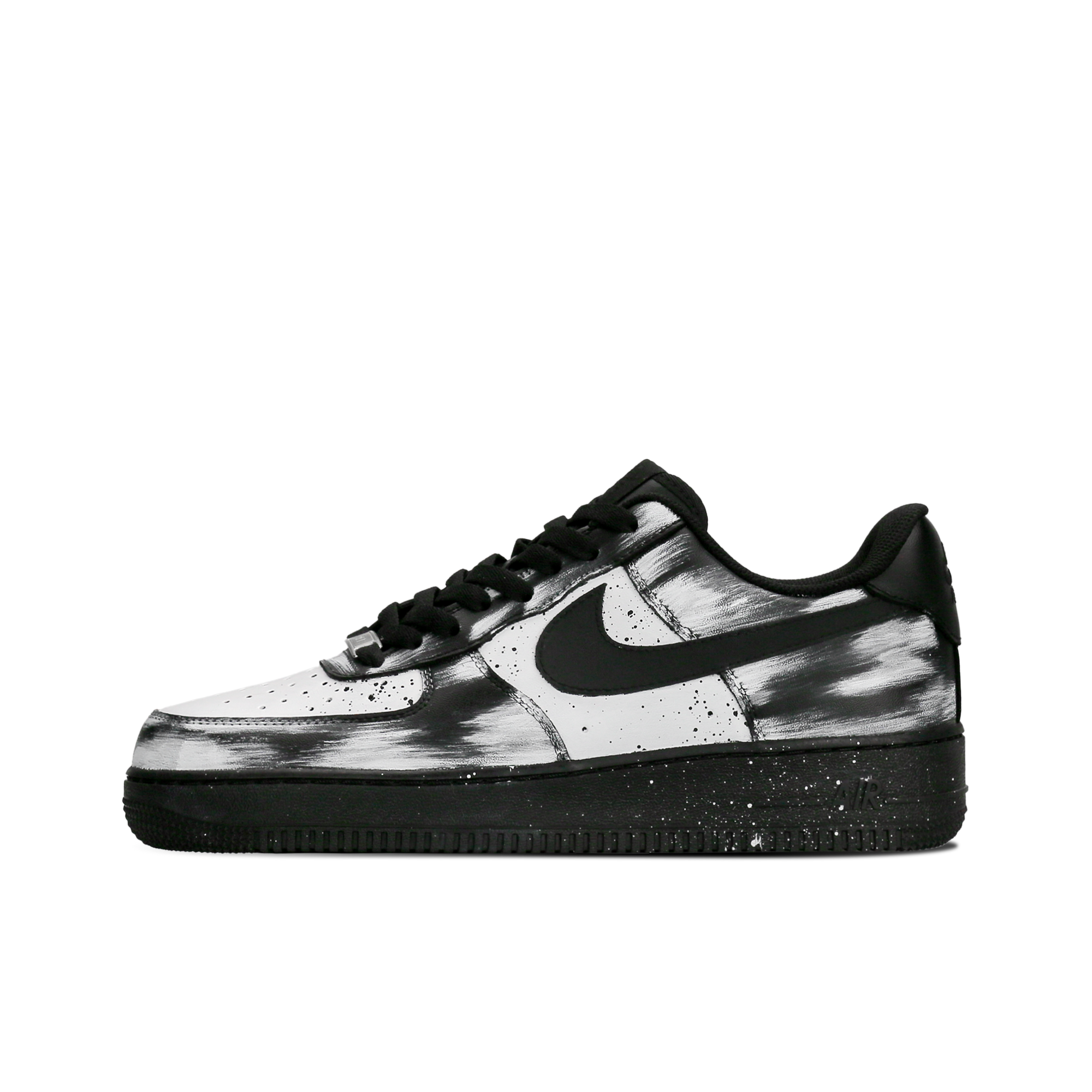 Nike Air Force 1 Abrasion Resistant Height Increasing Low top Skateboard Shoes Unisex Black White