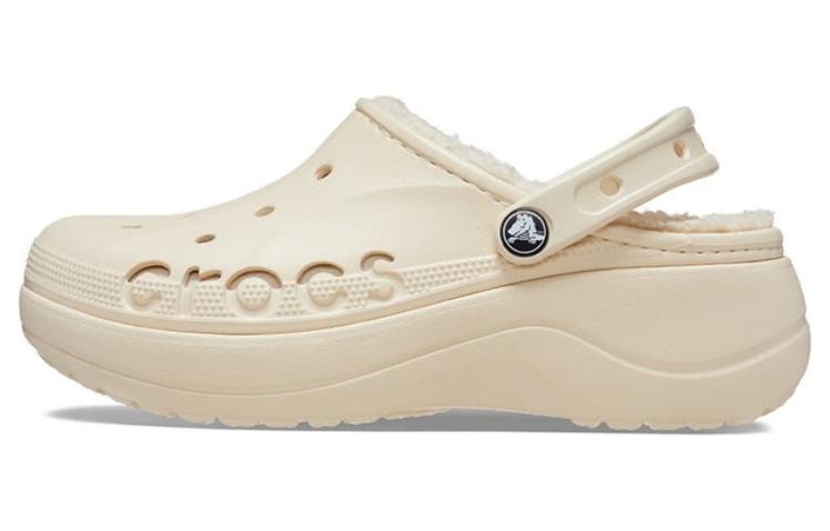 Crocs Baya Platform Lined Clog 'Beige' Women's