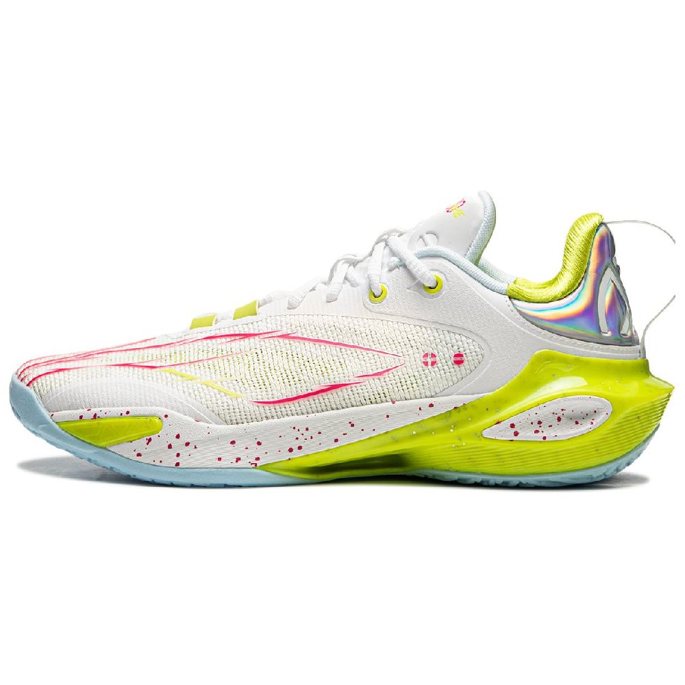LiNing Flash Strike 11 Supportive And Elastic Low-Top Basketball Shoes Men's White Green Red