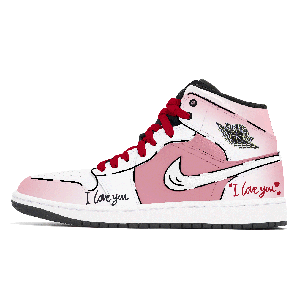 Jordan Air Jordan 1 Dust, All Season For You Abrasion Resistant Mid Top Vintage Basketball Shoes Men's Pink