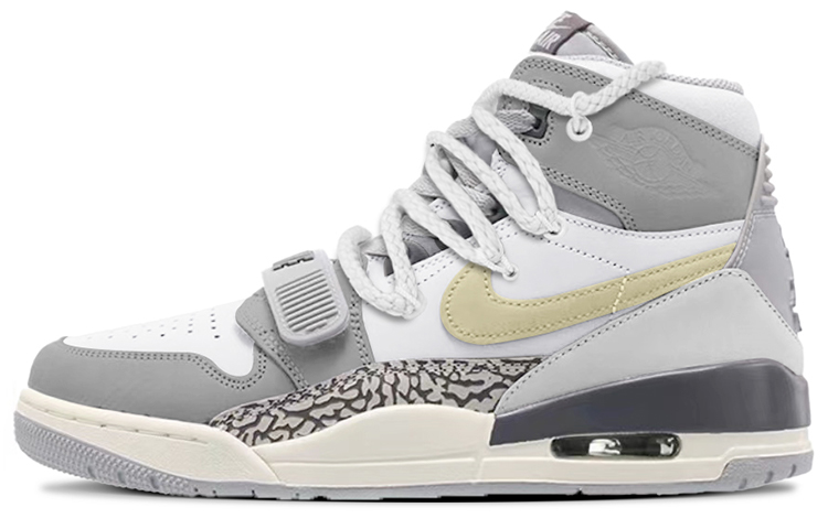 Jordan Legacy 312 High-Top Vintage Basketball Shoes Men's Gray White