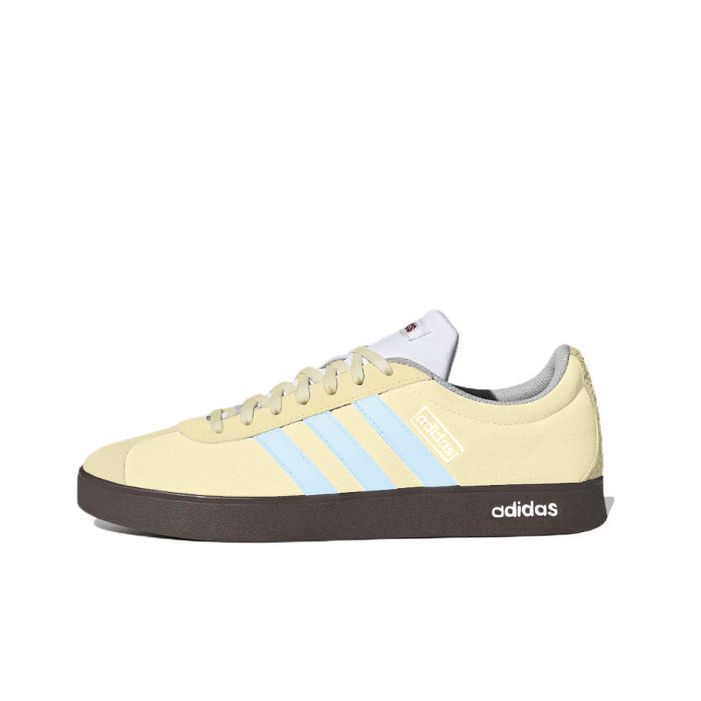 Adidas VL COURT 2.0 Lemon Joy Cushioning, Wear Resistant Low Top Skateboard Shoes Unisex Yellow Blue