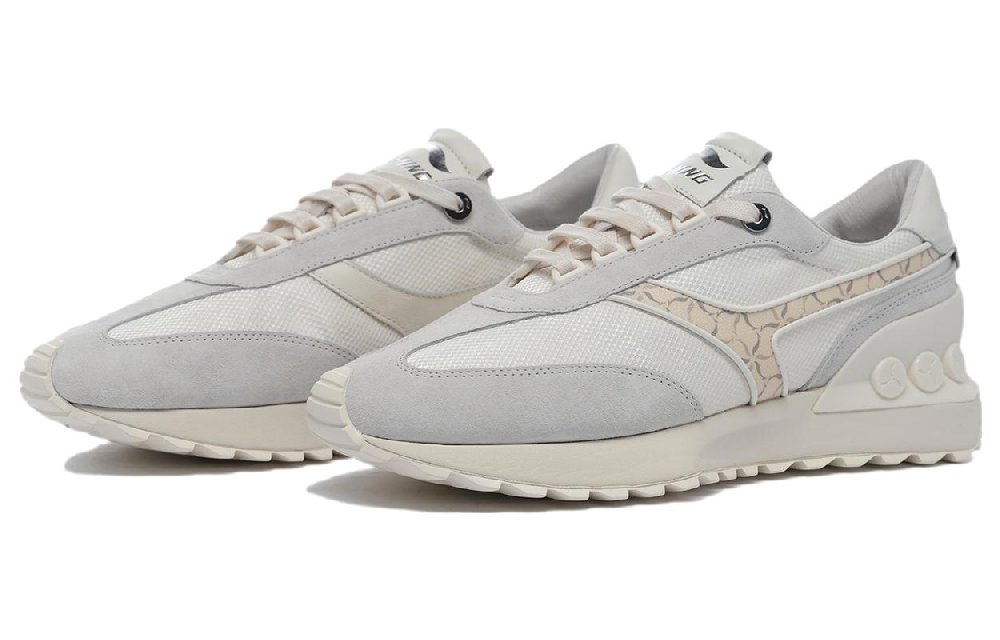 LiNing Zhengrong Cushioning, Wear Resistant Low Top Running Shoes Men's Ecru