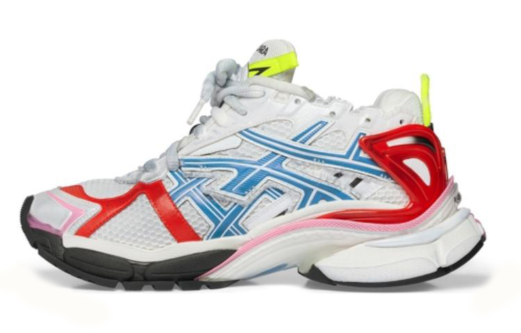 Balenciaga Runner Sneakers 'Worn Out White Blue Red Mesh And Nylon' Women's