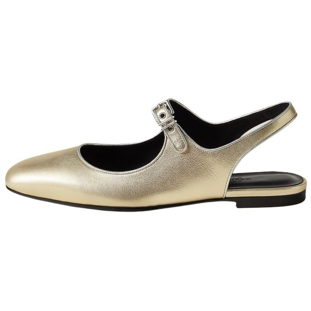 HERMES Kleo Casual Single Shoes Women's Platinum