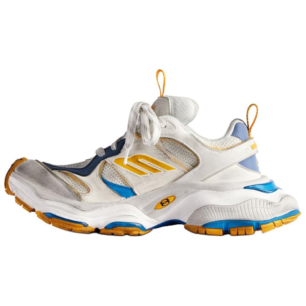 Balenciaga Low-Top Chunky Sneakers Men's White Blue Orange