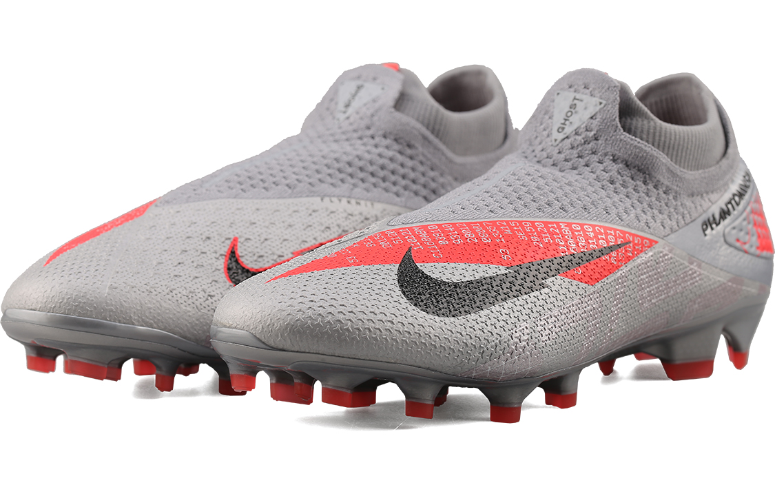 Nike Phantom Vision 2 Elite Df Fg Metallic Grey Crimson