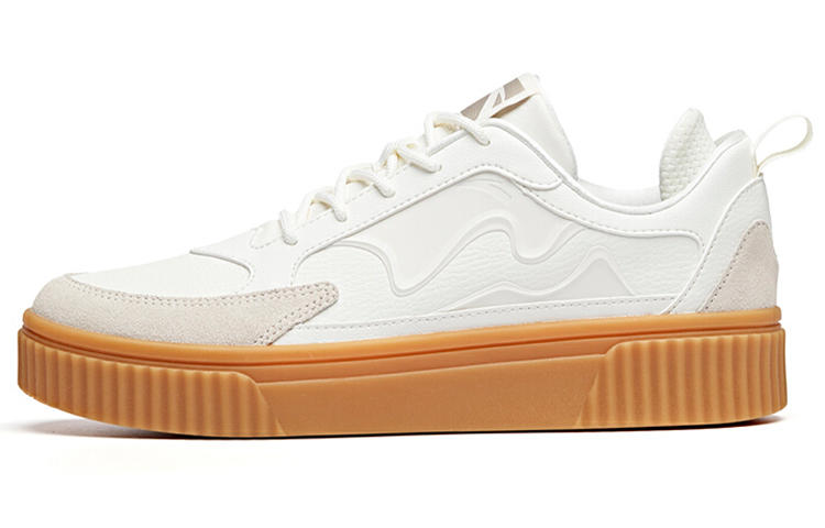Anta Life Collection Anti Slip Wear Resistant Low Top Skateboard Shoes Men's Ivory White