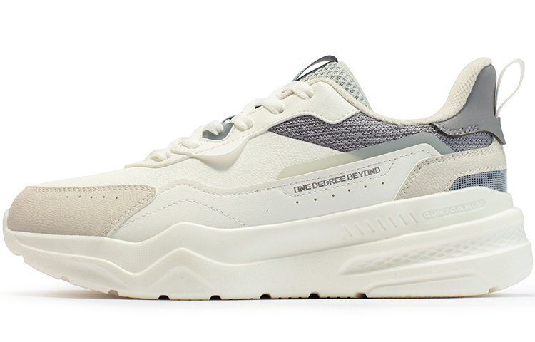 361° Abrasion Resistant Thermal Low Top Sports Casual Shoes Men's White Black