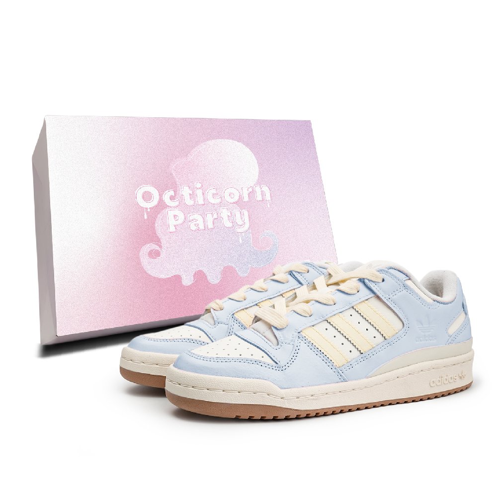 Adidas Originals FORUM Cushioning, Wear Resistant Low Top Skateboard Shoes Unisex Sky Blue
