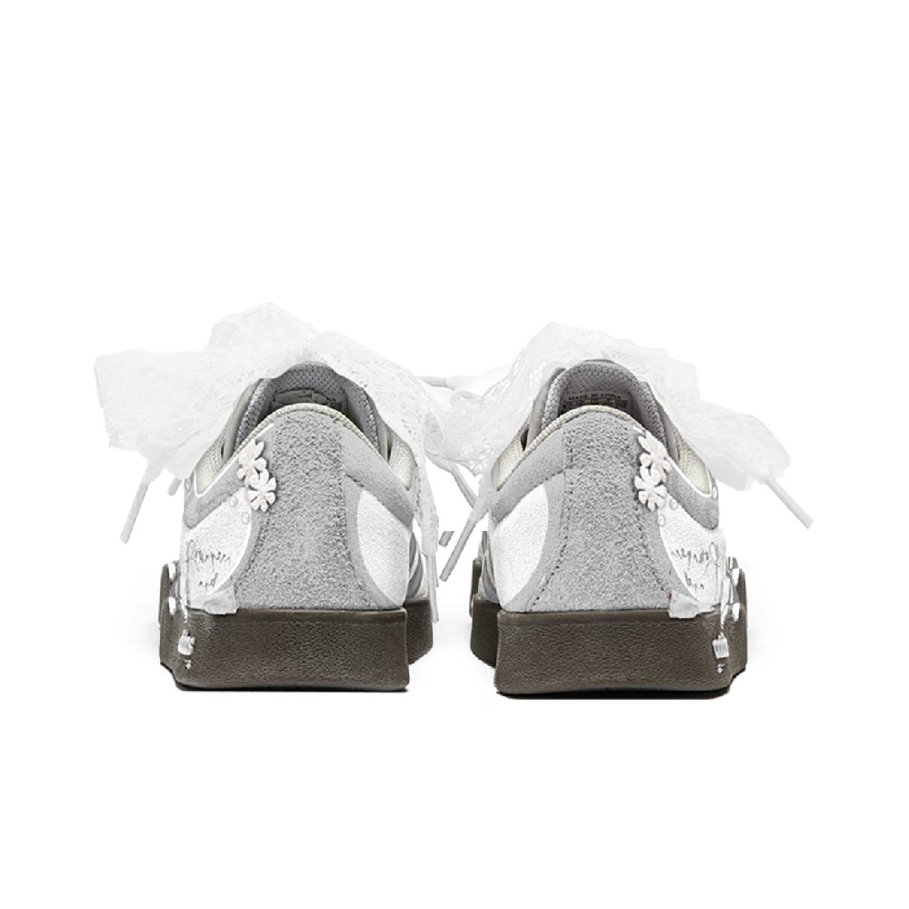 Adidas Neo VL Court 2.0 ADCDAVINCI Holiday Abrasion Resistant Low Top Skateboard Shoes Unisex Gray White