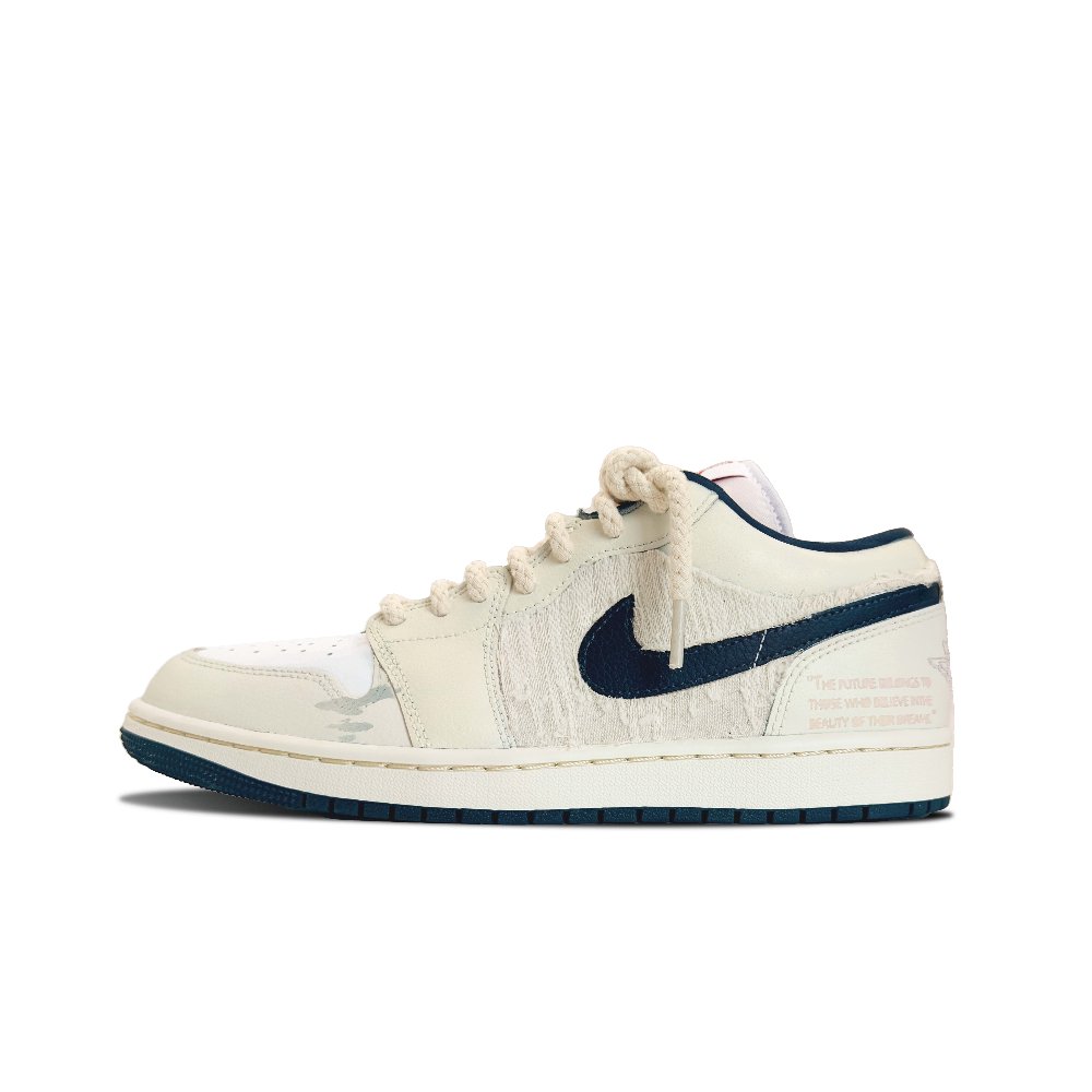 JORDAN Air JORDAN 1 Basketball Shoes Men Low Top White