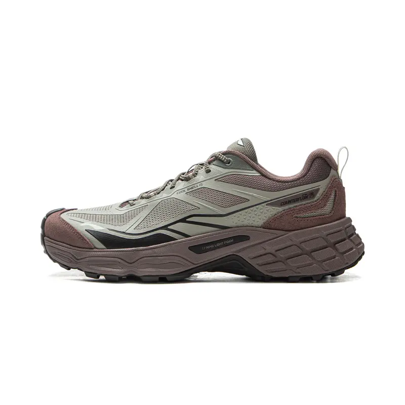 LiNing Outdoor CF Tracing Breathable And Resilient Low top Outdoor Shoes Unisex Taupe