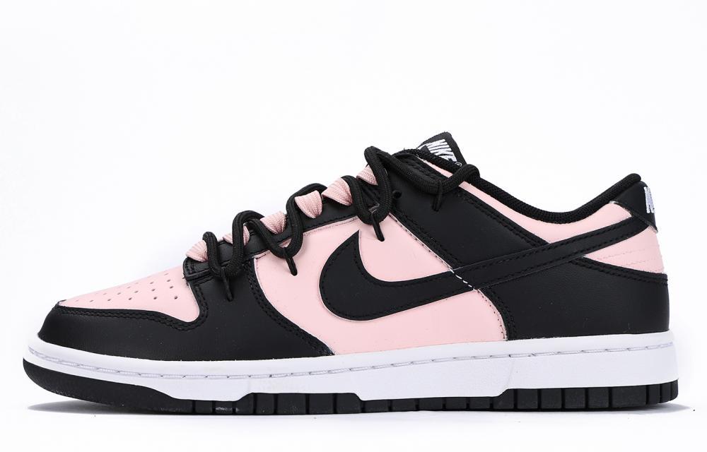 Nike Dunk Chestnut Coverage Slip-Resistant Water-Resistant Low-Top Skateboard Shoes GS Black Pink