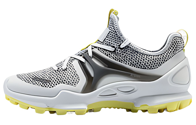 Ecco Striding C Ankle Length Outdoor Boots 3CM Men's Yellow Gray