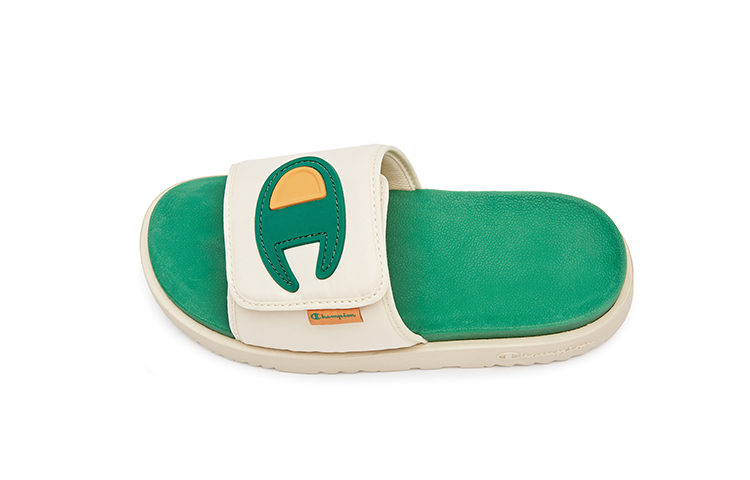 Champion Campus Slide Slippers Unisex Light Bone/Ivy Green купить в интернет-магазине Yoocart с быстрой доставкой по России.
