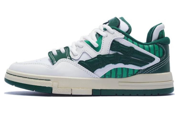 LiNing Wave Pro Durable Breathable Low-Top Skateboard Shoes Women's White Green