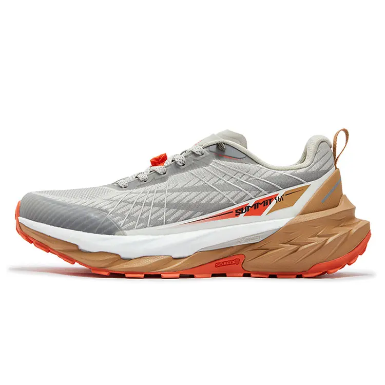 361° Cushioned Slip-Resistant Abrasion-Resistant Low-Top Casual Running Shoes Men's Zinc Iron Gray