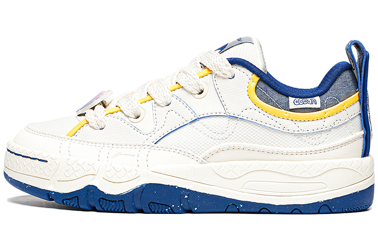 LiNing CF Tracing Honor 3 Cushioning Wear-Resistant Low-Top Sports Casual Shoes Women's White Blue