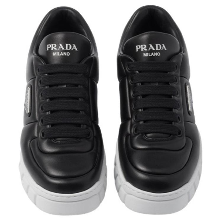 PRADA Wear-Resistant Low-Top Sports Casual Shoes Men's Black White купить в интернет-магазине Yoocart с быстрой доставкой по России.
