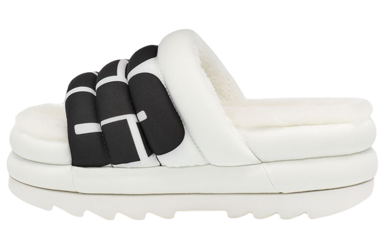 UGG Maxi Slide Logo White Women's