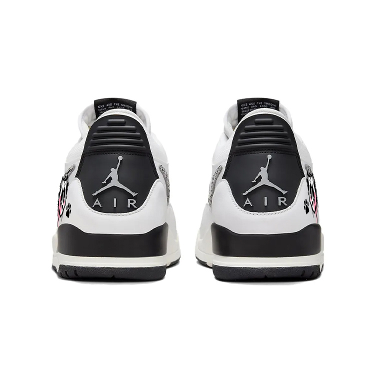 Jordan Legacy 312 Cushioned Wear-Resistant Slip-Resistant Low-Top Vintage Basketball Shoes Men's White Black