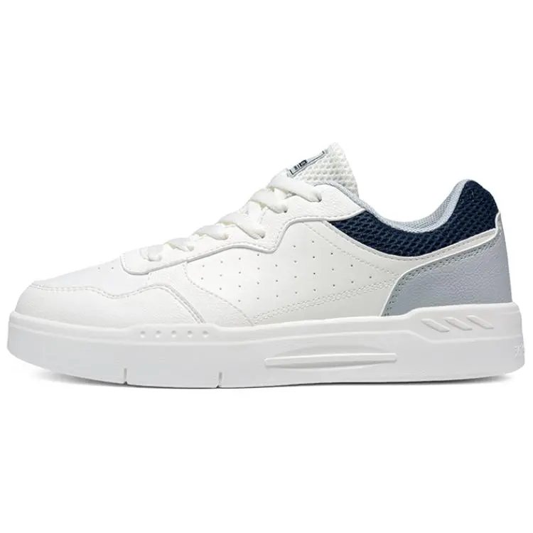 361° Anti Slip And Wear Resistant Breathable Low Top Skateboard Shoes Men's White Blue