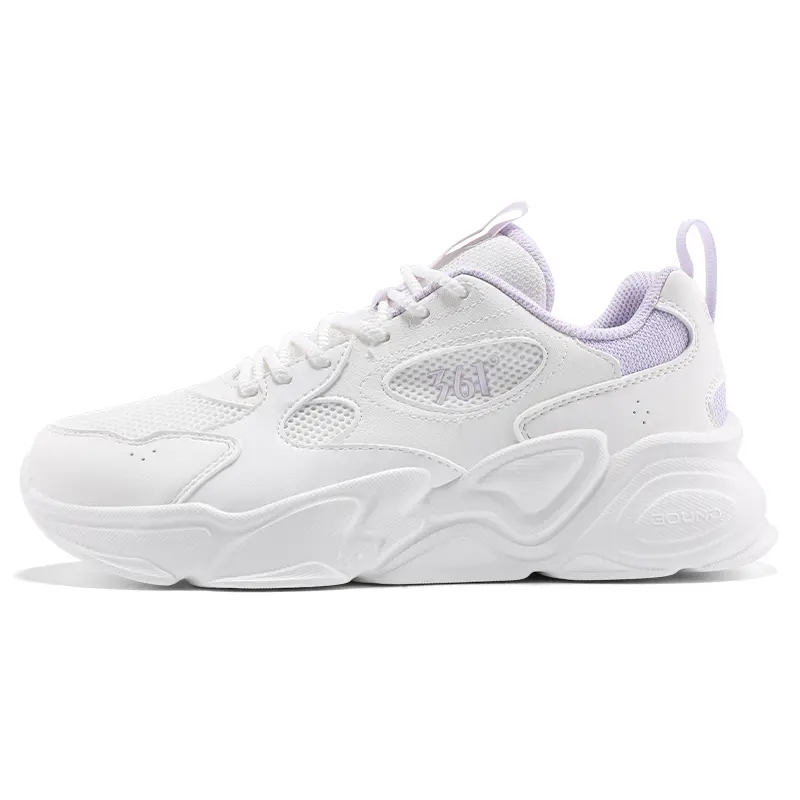 361° Anti Slip Wear Resistant Low Top Casual Shoes Women's White Purple