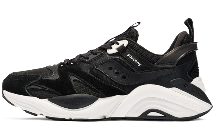 Saucony Gram 9000 Winter Cushioning Anti-Slip Wear-Resistant Breathability Low-Top Casual Shoes Men's Black White