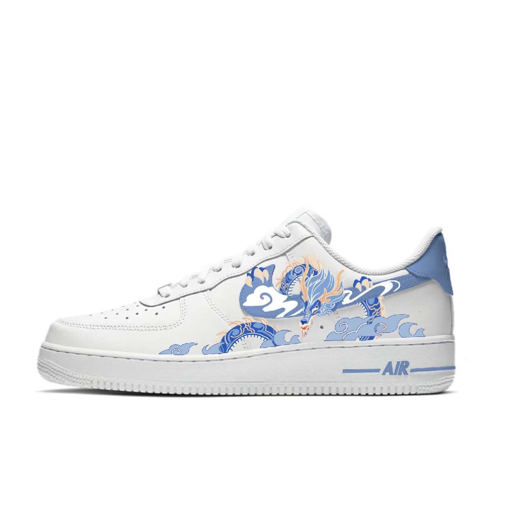 Nike Air Force 1 Air Force 1 Anti-Slip Wear-Resistant Low-Top Skateboard Shoes Unisex White