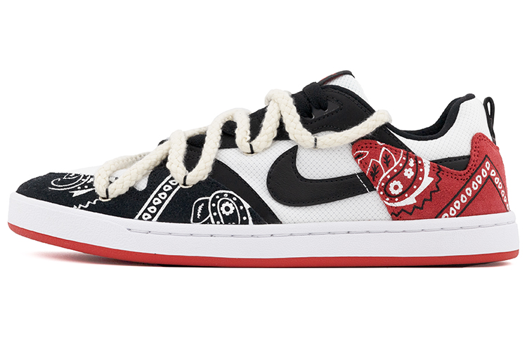 Nike SB Alleyoop Skateboard Shoes Men Low-Top Black/White/Red