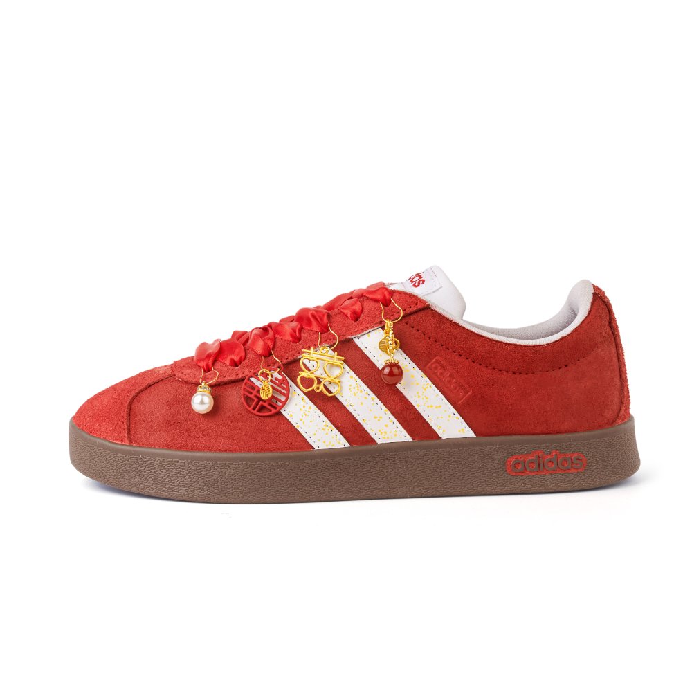 Adidas Neo Anti-Slip Wear-Resistant Low-Top Skateboard Shoes Unisex Red