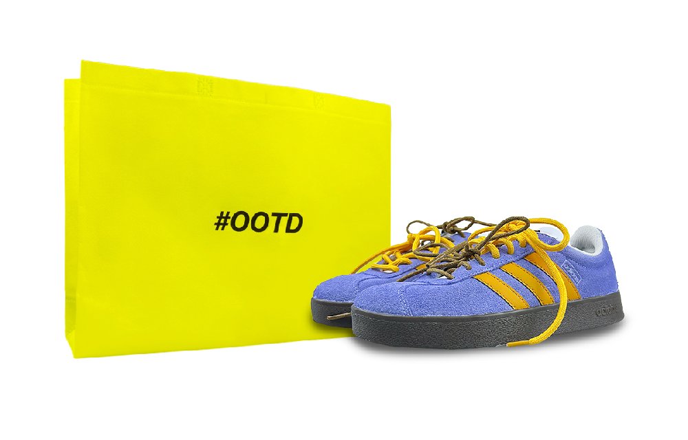 Adidas Neo VL Court 2.0 Low-Top Skateboard Shoes Unisex Yellow Purple