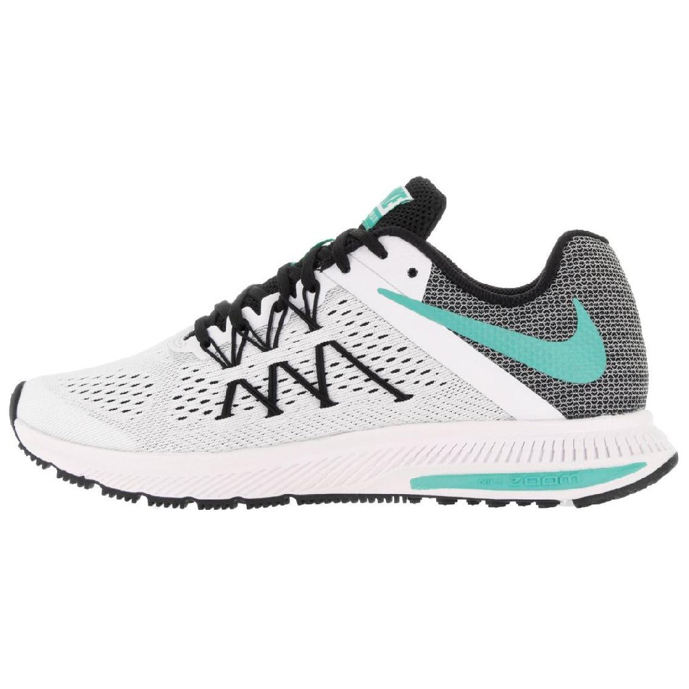 Nike Zoom Winflo 3 Slip Resistant, Abrasion Resistant, Breathable Low Top Running Shoes Women's White Gray