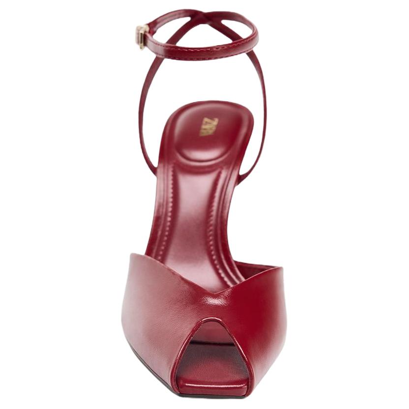 ZARA One Strap Sandals 9.5cm Women's Red купить в интернет-магазине Yoocart с быстрой доставкой по России.