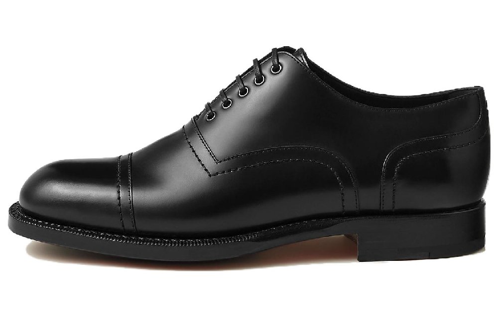 HERMES Dress Shoes Men's Low Top Black
