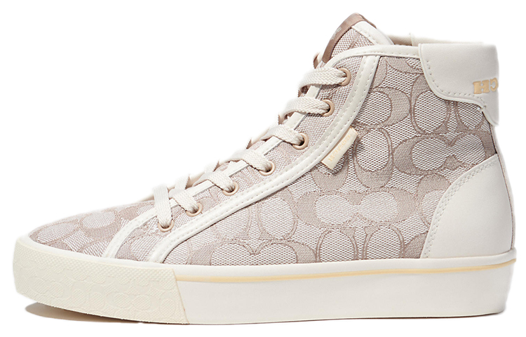 COACH CitySole High Top Stylish Skateboarding Shoes Women's Lime Gray