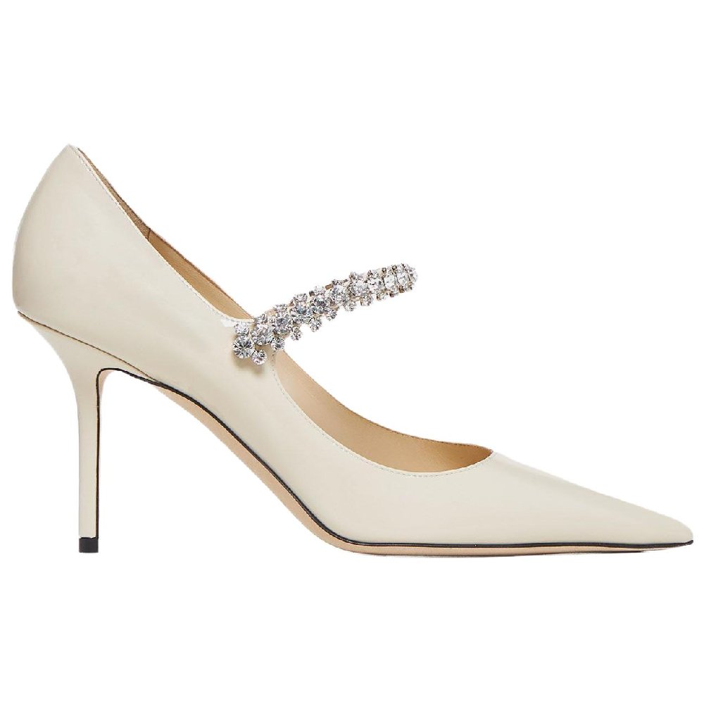 Jimmy Choo Bing Slim Heel High Heels 8.5cm Women's Linen