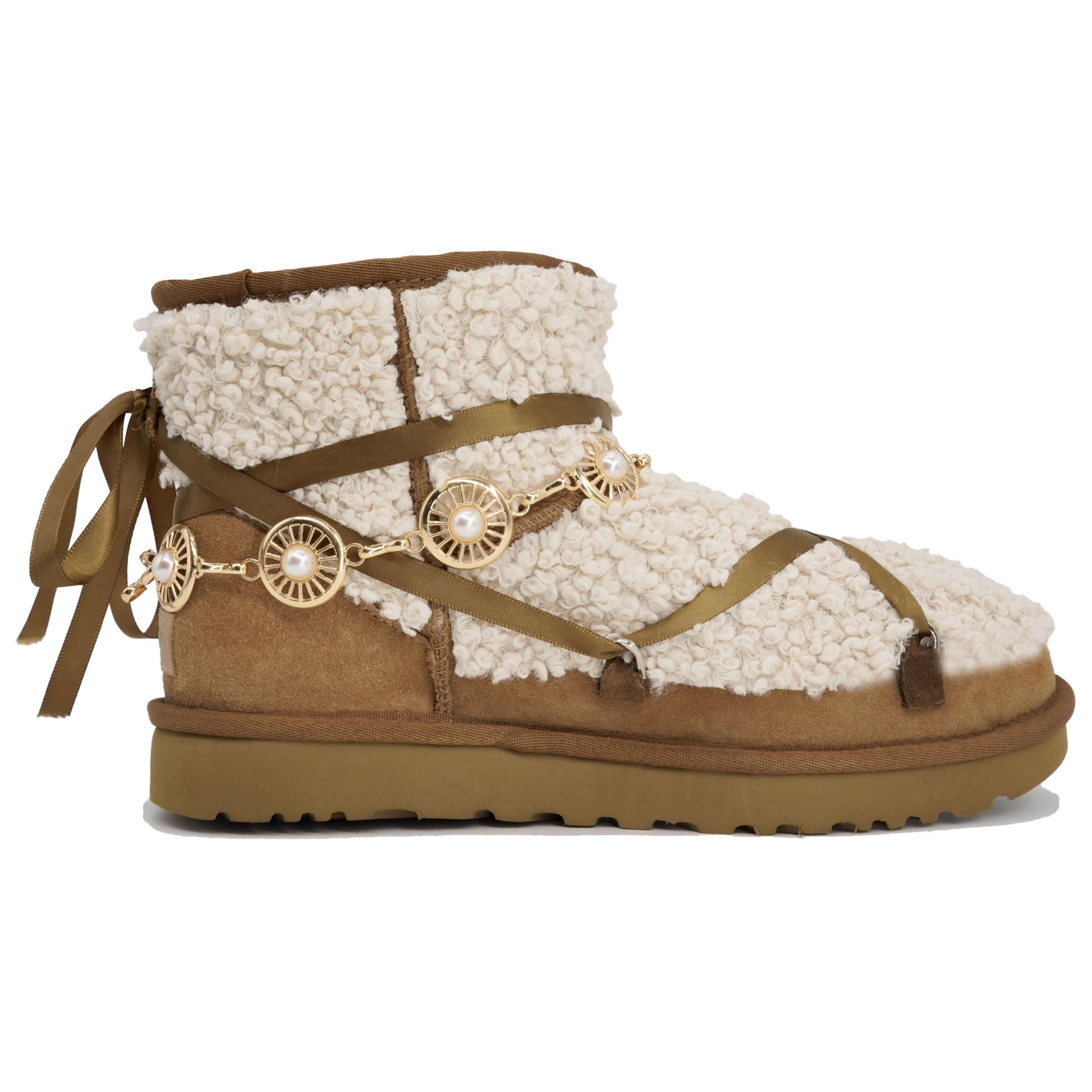 UGG CLASSIC MINI Warm Slip-Resistant Short Snow Boots Women's Chestnut