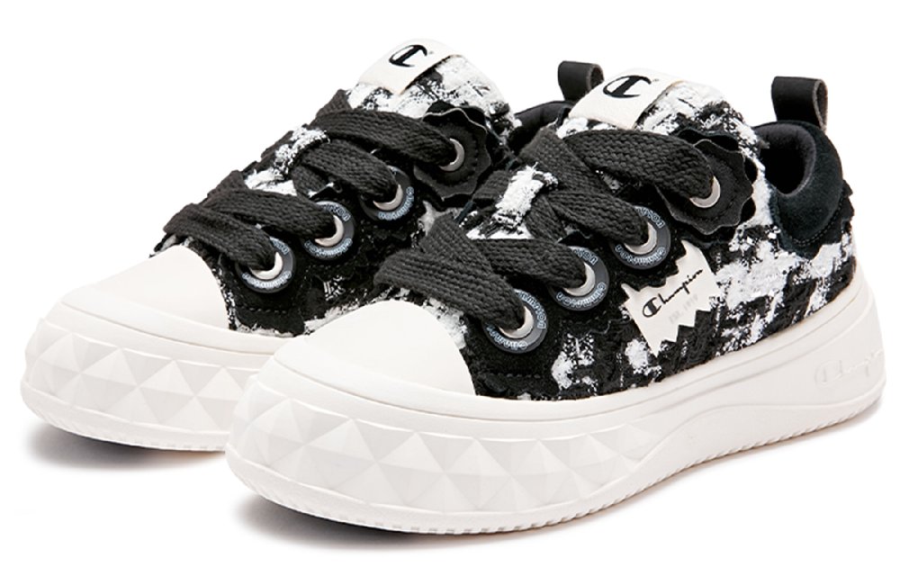 Champion Anti-Slip Wear-Resistant Low-Top Skateboard Shoes Women's Black