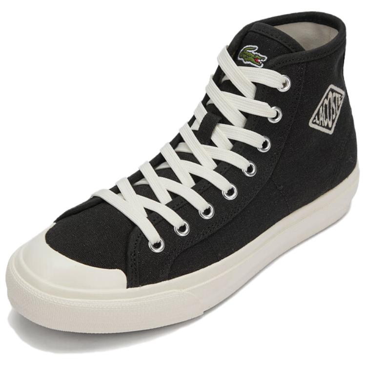 LACOSTE Backcourt High Top Skateboard Shoes Women's Black White купить в интернет-магазине Yoocart с быстрой доставкой по России.
