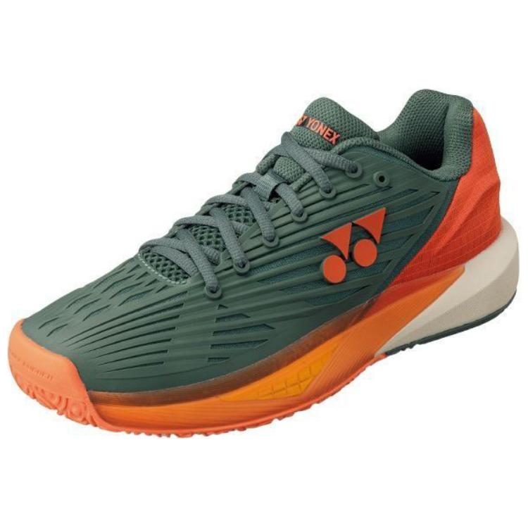 YONEX Power Cushion Anti-Slip Wear-Resistant Low-Top Tennis Shoes Unisex Ink Green Orange
