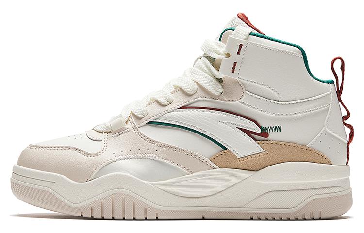 Anta Wave Shoes Non-slip Lightweight Mid-Top Skateboard Shoes Women's Ecru